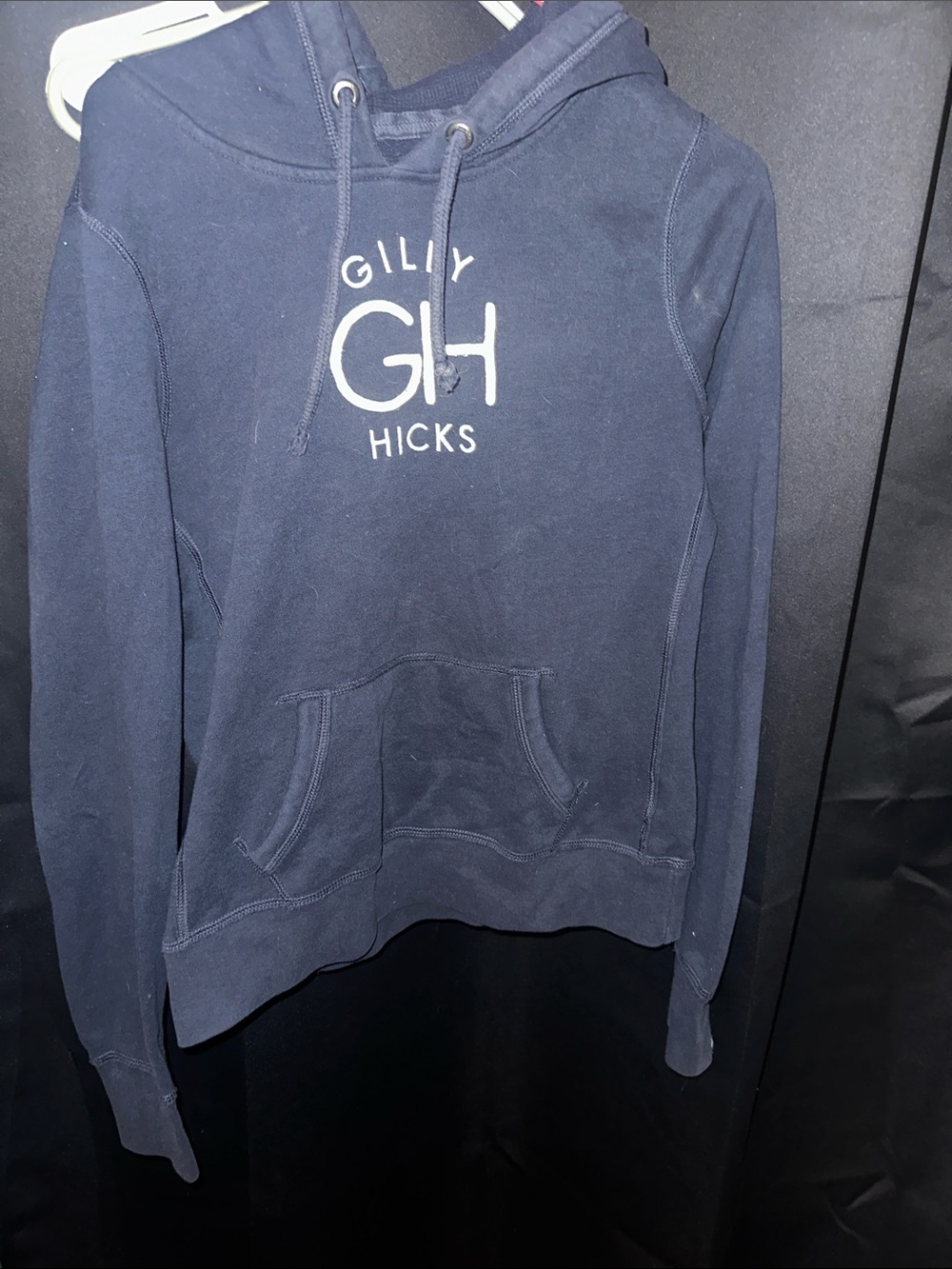 Gilly Hicks Navy GH Logo Pullover Hoodie